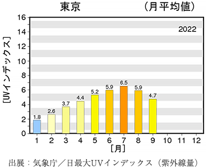 日最大UVインデックス（紫外線量）