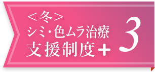 <冬>シミ・色ムラ治療支援制度+ 3