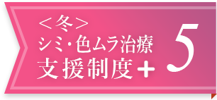 <冬>シミ・色ムラ治療支援制度+ 5