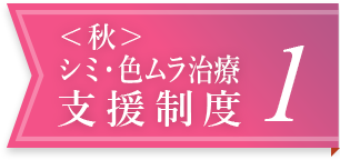 <秋>シミ・色ムラ治療支援制度 1