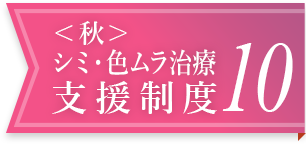 <秋>シミ・色ムラ治療支援制度 10