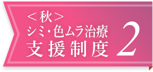 <秋>シミ・色ムラ治療支援制度 2