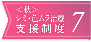 <秋>シミ・色ムラ治療支援制度 7