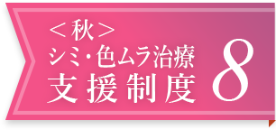 <秋>シミ・色ムラ治療支援制度 8
