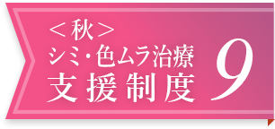 <秋>シミ・色ムラ治療支援制度 9
