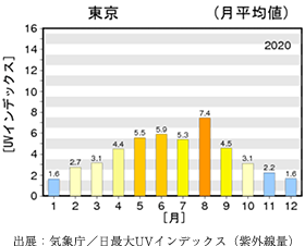 日最大UVインデックス（紫外線量）