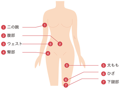 BNLS注射の適用部位 体